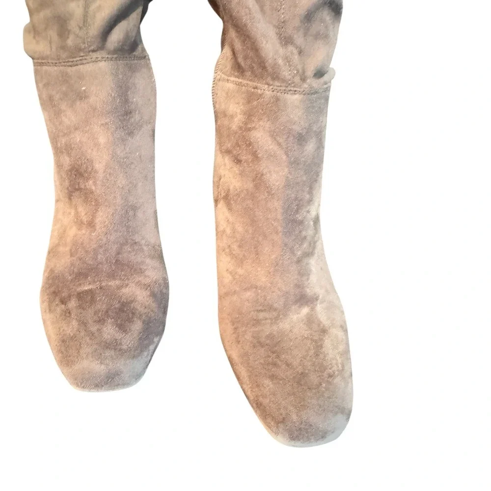 Franco Sarto Persis Tall Sock Boots Shoes Size 8.5 Brown Fabric‎ boho festival